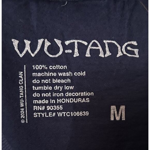Wu-Tang Clan men's Graphic T-Shirt short sleeve top blue size Medium rap music - Picture 2 of 2